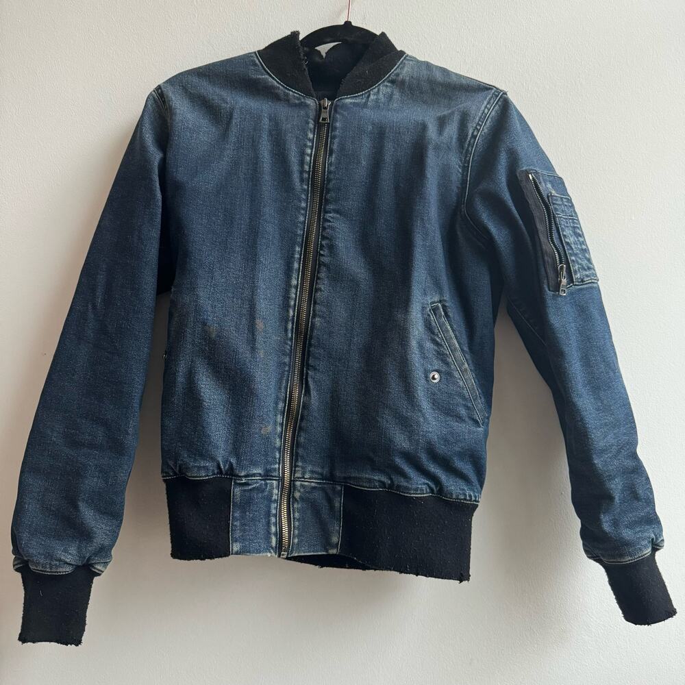 Hudson Jeans Denim Zip Up Bomber - XS
